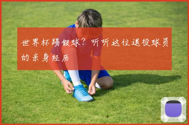 世界杯踢假球?听听这位退役球员的亲身经历